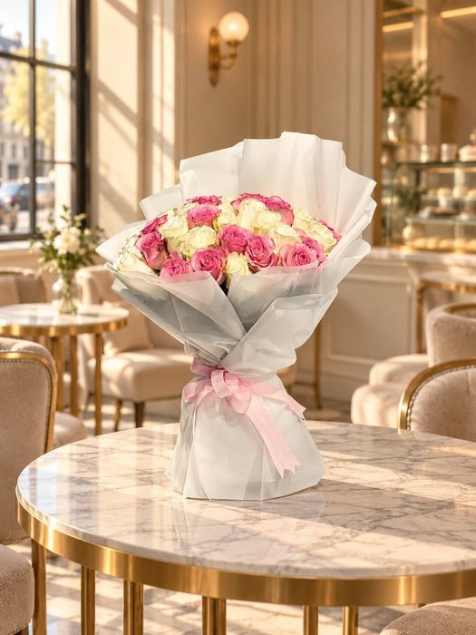 45 Pink and White Bouquet